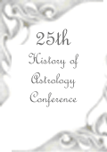 History of astrology conference